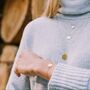 Yellow Gold Engraved Rainbow Necklace, thumbnail 3 of 6