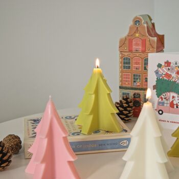 Pastel Holiday Christmas Tree Soy Candle, 2 of 2