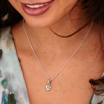 Sterling Silver Heart Charm Necklace, 3 of 6