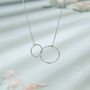 Sterling Silver Linked Interlinking Circle Pendant Necklace, thumbnail 7 of 12