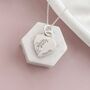 Personalised Birth Flower Name Heart Necklace, thumbnail 1 of 8