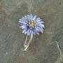 Aster Blue Flower Brooch, thumbnail 4 of 6