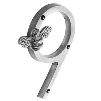 House Numbers With Bee In Pewter Finish, 10 of 11