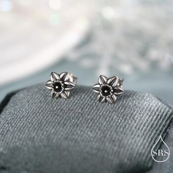 Daffodil Stud Earrings In Sterling Silver, 4 of 12