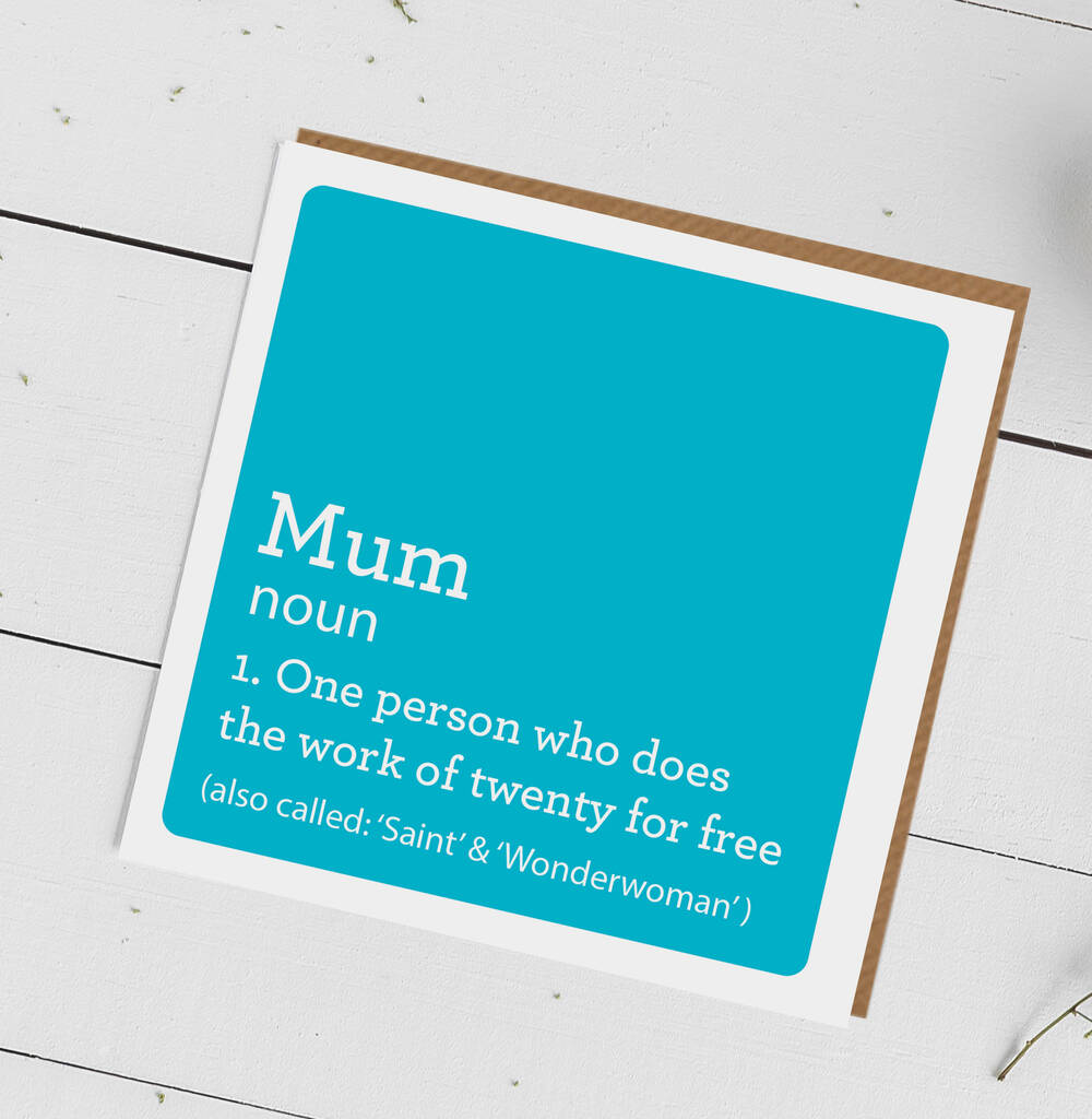 Funny Definition Mum Card By Allihopa 