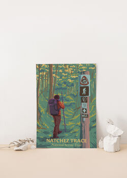 Natchez Trace National Scenic Trail USA Travel Poster, 2 of 8