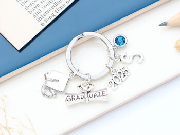 Personalised 2025 Graduation Keyring, Graduation Cap, 6 of 10
