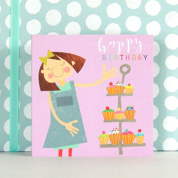 Glittery Bake Off Birthday Card, 5 of 5
