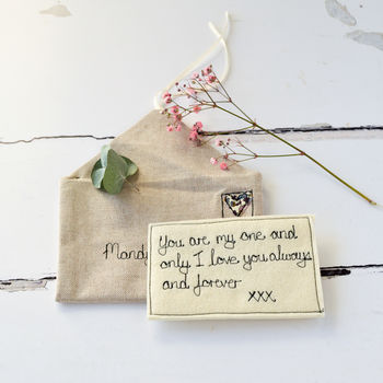 Personalised Embroidered Love Note, 3 of 12