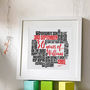 Personalised 30th Birthday Typography Print, thumbnail 1 of 4