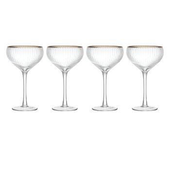 Set Of Four Coupe Glasses, 2 of 5