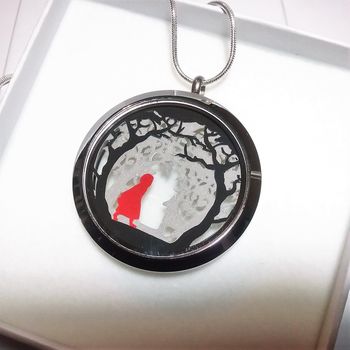 Red Riding Hood Large Papercut Pendant, 9 of 12