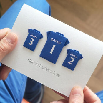 Personalised Football Team Shirts Card, 3 of 6