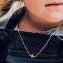 Girl's Sterling Silver Honey Bee Necklace, thumbnail 4 of 6
