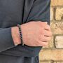 Men's Lapis Lazuli And Lava Bead September Birthstone Bracelet, thumbnail 5 of 10
