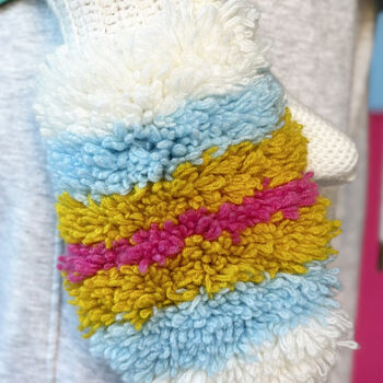 Fluffy Mittens Crochet Kit, 5 of 10