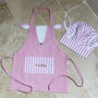 Personalised Childs Pink Deer Chef Apron And Hat Set, thumbnail 2 of 6