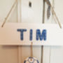 Personalised Name Sign Door Plaque With Football, thumbnail 5 of 7