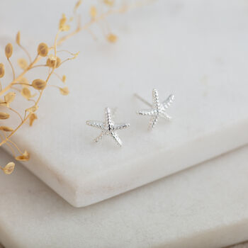 Sterling Silver Starfish Earrings, 2 of 5