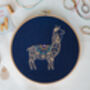 Llama Embroidery Kit, thumbnail 1 of 6
