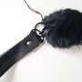 Black Pom Pom Phone Strap, thumbnail 2 of 3