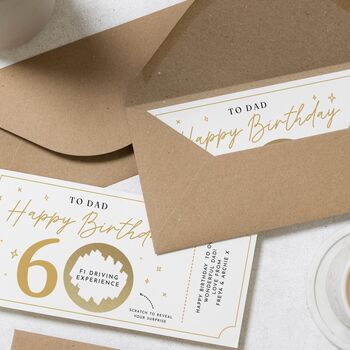 Personalised 60th F1 Experience Gift Voucher For Dad, 2 of 4