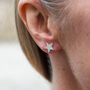 Sterling Silver Textured Star Studs, thumbnail 1 of 9