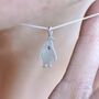 Tiny Penguin Diamond Birthstone Sterling Necklace, thumbnail 1 of 3