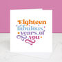40 Years Of Fabulous You 40th Birthday Card, thumbnail 2 of 7