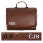 Personalised Leather Hanging Dopp Kit With Hook, thumbnail 3 of 8