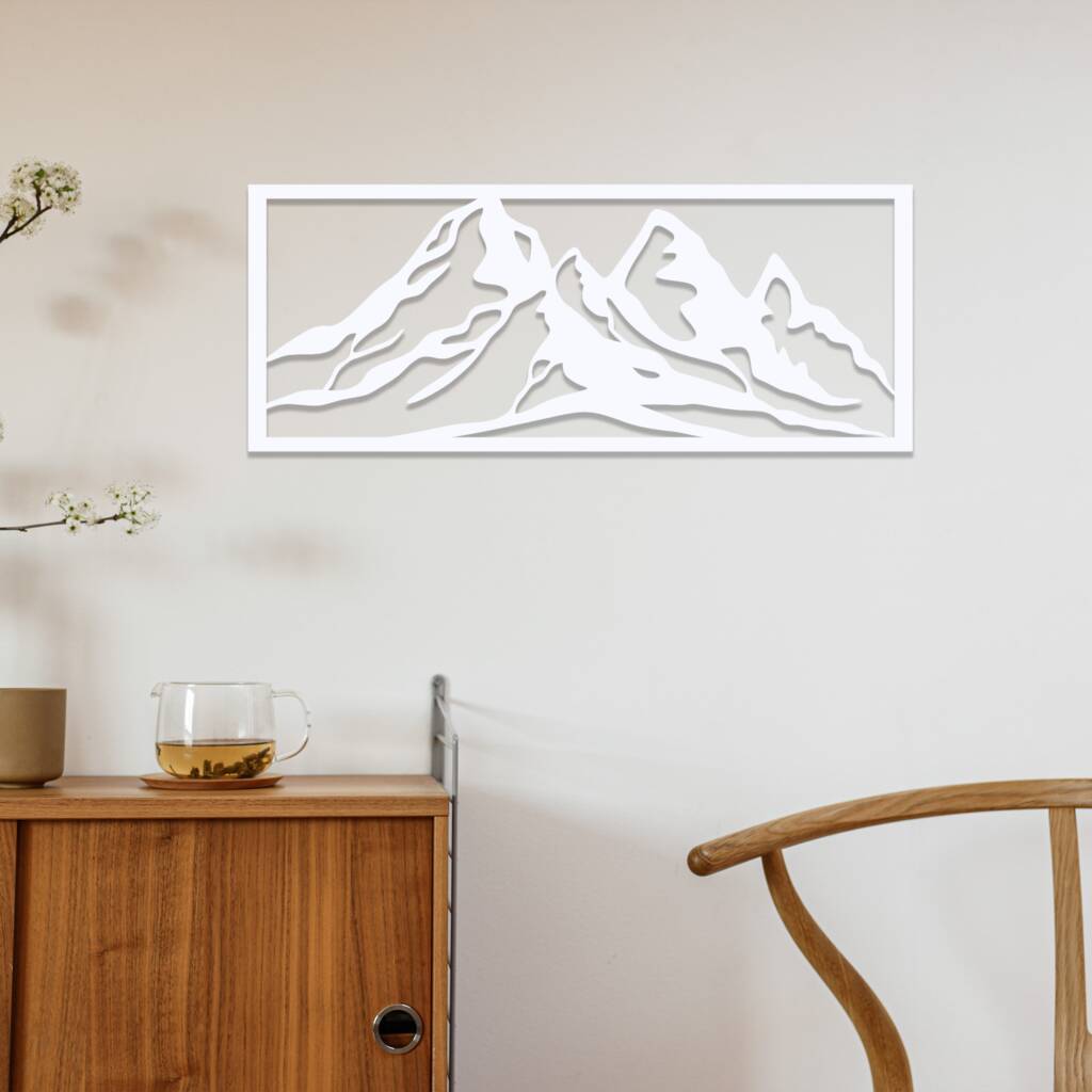 Metal Mountain Range Wall Art Licing Room Decor By Duke Craft