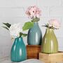 Set Of Three Ceramic Flower Vases, thumbnail 1 of 6