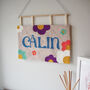 Personalised Name Wall Art Hanging With Daisy Flowers, thumbnail 5 of 6
