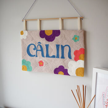 Personalised Name Wall Art Hanging With Daisy Flowers, 5 of 6