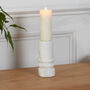 Elegant Carved Marble Candlestick, thumbnail 1 of 4