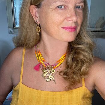 Golden Sunlight Clasp Charm Necklace, 7 of 12