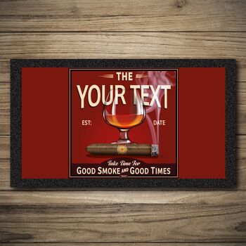 Personalised Bar Runner And Coasters Smoke Inn, 2 of 8