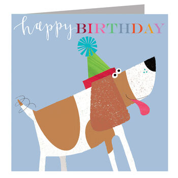 Happy Birthday Waggy Beagle Greetings Card, 2 of 5