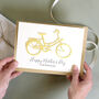 Personalised Papercut Bicycle Mother's Day Card, thumbnail 4 of 5