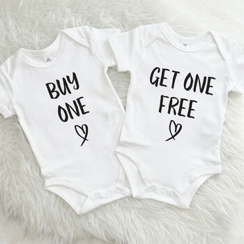 Buy One Get One Free Twin Babygrow Set, 3 of 9