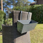Pair Of Charming Charcoal Grey Hanging Balcony Planters, thumbnail 4 of 6