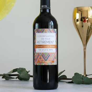 Personalised Retirement Gift Wine, 2 of 3