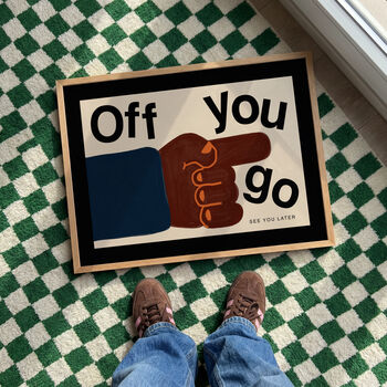 Off You Go Retro Hallway Wall Print, 8 of 9