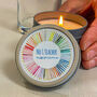 Personalised Teacher’s Gift Crayon Wheel Tin Candle, thumbnail 2 of 3