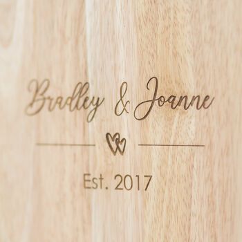 Personalised Couple’s Heart Chopping Board, 3 of 3