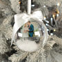 First Christmas Married Snowy Acrylic Christmas Bauble, thumbnail 3 of 7