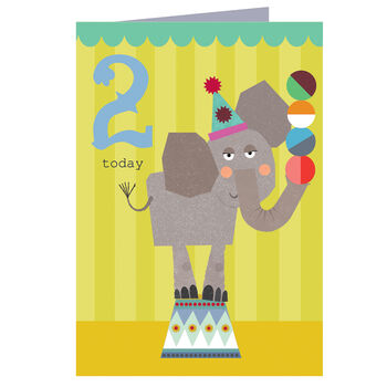 Elephant 2nd Birthday Card, 2 of 2