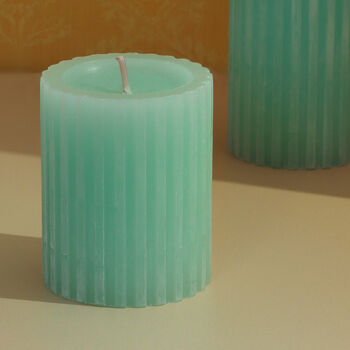 G Decor Scented Grooved Gardenia Pillar Candle, 4 of 4