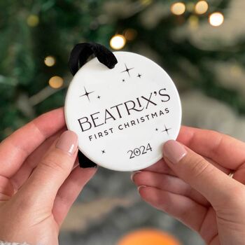 Personalised Baby's First Christmas Bauble, 7 of 10