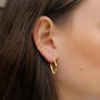 Diamond Shape Hoop Earrings, thumbnail 7 of 11